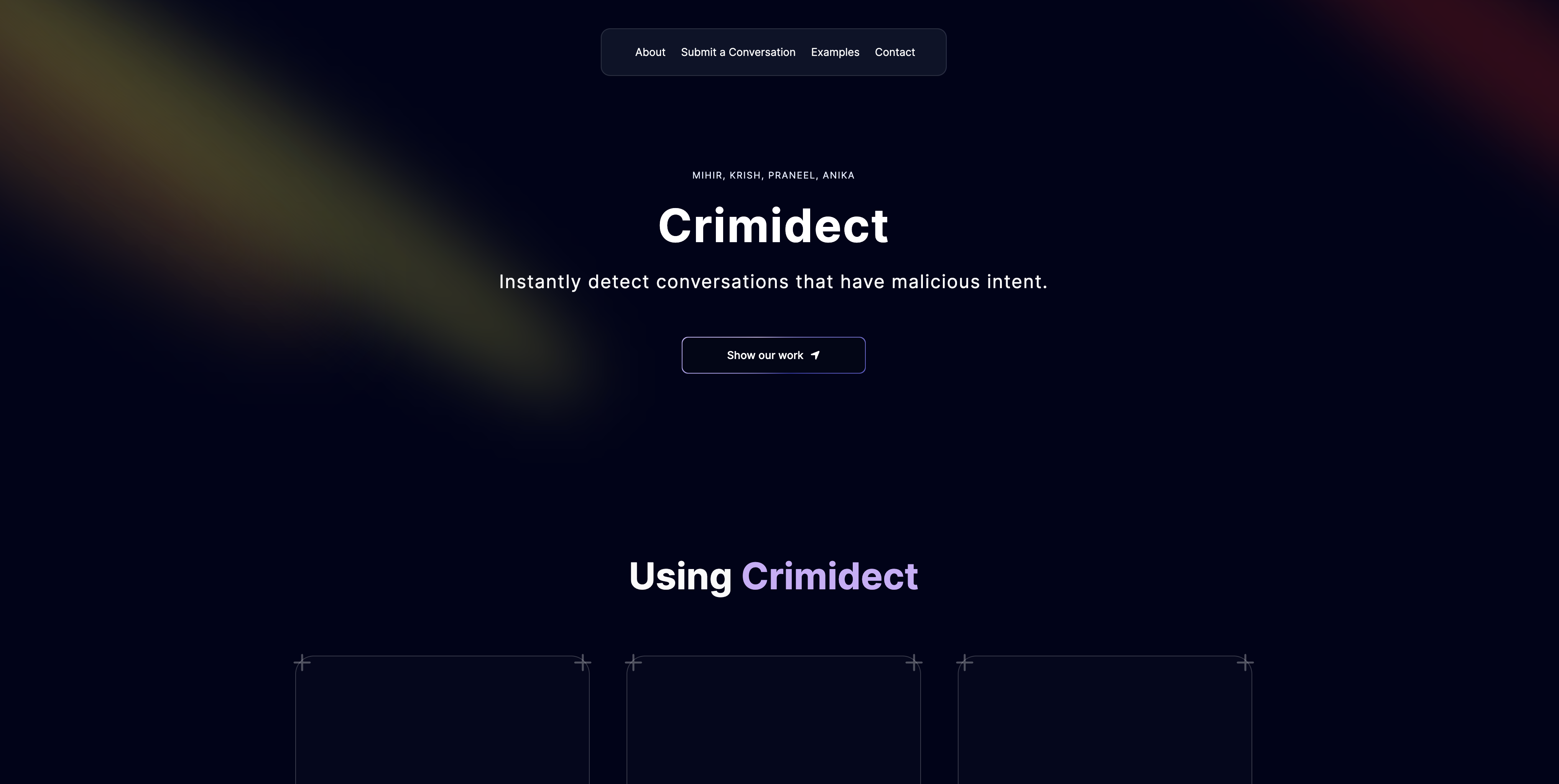 Crimidect website preview image